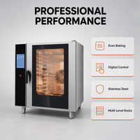 Horno de Convección Comercial Eléctrico de Acero Inoxidable para Panadería, Control Táctil Digital, Circulación de Aire Caliente, Venta al Por Mayor