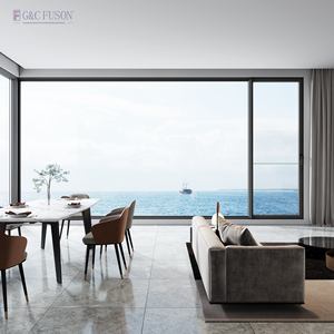 Ventanas y puertas de aluminio personalizadas para huracanes, vidrio deslizante resistente a impactos para cocina, tipo cortina de persiana de acero inoxidable - Product Image 1