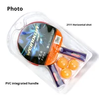 Vente en gros Ensemble de raquettes de tennis de table pour enfants pour débutant, entraînement, divertissement, raquette horizontale