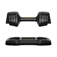 Ensemble d'haltères réglables de haute qualité en noir Altere Musculation pour la remise en forme à domicile, équipement de salle de sport