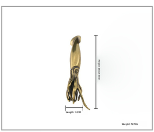 Adornos creativos de calamar de latón antiguo, adornos de pulpo, artesanías de bronce - Product Image 6