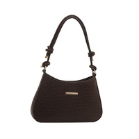 Bolso de Hombro Cruzado Pequeño de PU con Cremallera Única para Mujer, Estilo Coreano, Sencillo, Casual y Texturizado, Novedad 2026