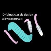 Kabel Pengisian Cepat 240W Kompatibel Mobil, Tipe-C, Tembaga Murni, Nilon, Warna-warni, Kepang, untuk iPhone 16 dan Perangkat Android