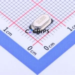 <b>25M</b> 16PF 30PPM Crystal (Passive) HC-49S-SMD-2P-Mini Crystal Oscillator 25MHz 30ppm 16pF 30ppm - Product Image 1