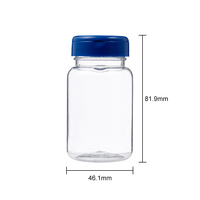 Botol Suplemen PET Bening 100ml Food Grade, Botol Kapsul Plastik Kosong untuk Kemasan Pil, Vitamin, dan Tablet