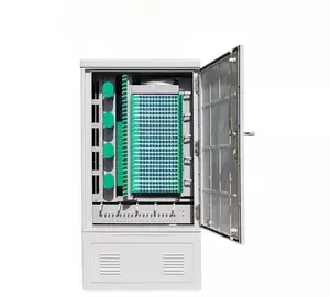 Alta Qualidade Fábrica CustomizationFTTH Outdoor Cabinet 576 Núcleo Fibra Óptica Cruz Conectar Gabinete Armário De Distribuição Óptica