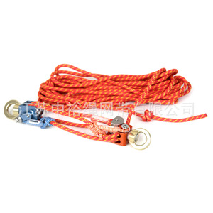 Zhongyu Youan Multifunctional Lifting Pulley System 4:1 Ratio Rescue <b>Rope</b> Orange Color Hand <b>Chain</b> Operation - Product Image 1