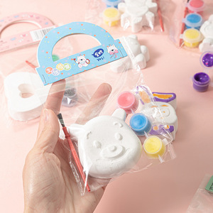 <b>Plaster</b> Painting Kit For Kids With Paint <b>Brush</b> And Colors Diy Craft Set For Girls Age 3 6 Years - Product Image 3