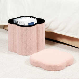 Bailey Möbel hersteller Teddy Velvet Faltbare Aufbewahrung shocker Osmanische Fuß stütze für Wohnzimmer - Product Image 3