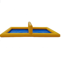 Grand terrain de volley-ball de plage gonflable en PVC durable, filet de piscine pour parc aquatique, équipement de divertissement aquatique gonflable pour le water-polo, 500 kg