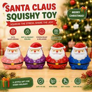 Jouet anti-stress Squishy Père Noël mignon à remontée lente, idée cadeau de Noël - Product Image 6