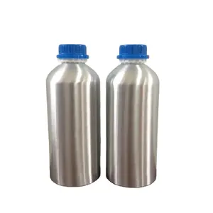 Eco friendly 1L aluminum bottle 1000ml filling bottle with blue tamper proof lid metal silver aluminum glue bottle