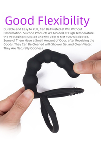 Double pénétration Strapon Dildo Anal Butt Plug Anal Beads Cock Ring G Spot Vibrator Sex Toys for Couples - Product Image 4