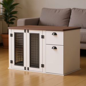 Cuccia per Cani in Legno, Stile Moderno, Taglia Media, per Interni, Forma Rettangolare, Comoda, con Chiusura a Strappo - Product Image 2