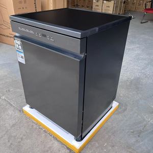 Lavavajillas de Acero Inoxidable Negro, 14 Platos, 60 cm, con 3 Niveles de Cestas, Soporte para Media Carga/Secado Automático de Puerta, 220V Estándar UE, 14se - Product Image 3