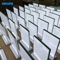 Comptoir en aluminium personnalisé A4a5 dessus de table support affiche volet affichage Double face Led haute luminosité Menu boîte à lumière