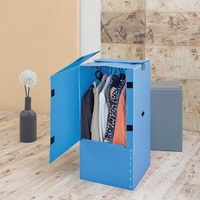 Boîte de déménagement personnalisée en plastique ondulé PP robuste pour vêtements, emballage de vêtements, boîte de rangement pour déménagement en promotion