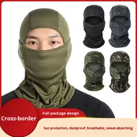 Masque de cyclisme tactique d'été camouflage, cache-cou anti-poussière et anti-UV pour sports transfrontaliers