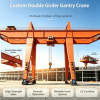 Grue portique Wan Long 100T pour le levage de blocs de coque de navire, portée de 46 m, hauteur de levage maximale de 30 m, moment de levage nominal de 125 T, personnalisable