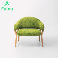 Fauteuil de jardin moderne en teck léger avec coussin en mousse imperméable pour villa, balcon, salon