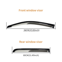Deflectores de Ventana Acrílicos Negros para Auto, Visera para Lluvia, Protector de Lluvia para TOYOTA HILUX VIGO, Accesorios Exteriores