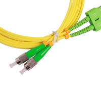 Kabel Patch Fiber Single Mode yang Dapat Disesuaikan FC UPC-SC APC Duplex untuk Penggunaan FTTH di Dalam Ruangan
