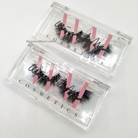 Boîte à cils en plastique de vison 5D, valise créative vide, emballage de cils, valise de bagages, 50 pièces