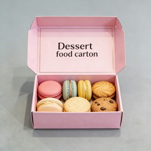 Caja de Papel para Macarons con Logotipo Personalizado, Apta para Alimentos, Reciclable, Corrugada, para Galletas de Chocolate, con Tinta de Soya, Cajas para Brownies - Product Image 2