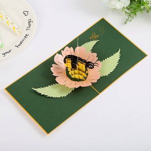 Carte de vœux créative en papier découpé 3D en forme d'abeille, faite à la main - Product Image 3