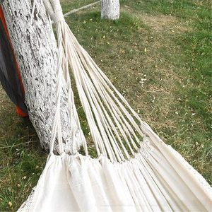 <span class=keywords><strong>Hamac</strong></span> en coton pour une personne, <span class=keywords><strong>barre</strong></span> d'épandage en bois de hêtre avec glands, capacité de 300lb - Product Image 2