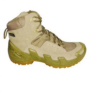 Botas de Senderismo Impermeables para Hombre Color Caqui, Parte Superior de Gamuza, Forro de Malla, Suela de Goma, Punta Cerrada, para Uso en Exteriores en Todas las Estaciones - Product Image 1