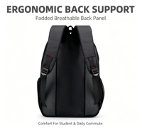 Sac à dos pour ordinateur portable en tissu Oxford pour étudiants du collège et du lycée, double bretelle, polyester, 18 pouces, 20-35L, imperméable, Mochila