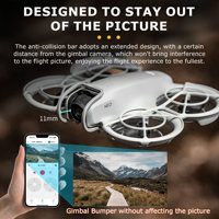 STARTRC Protection antichoc ultralégère en alliage d'aluminium argenté pour drone, cache-objectif et pare-chocs avant pour cardan NEO