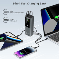 Wholesale Portable Large Capacity Power Bank for Laptop 20000Mah 100W Fast Charging Type C Power Banks  Custom battery bank