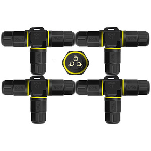 Conector de Cable Impermeable en Forma de T de 3 Vías, Caja de Conexiones de Nylon PA66 IP68, Divisor de Cables, Junta de Cables M20 M25, CE RoHS, para Iluminación de Jardín - Product Image 1