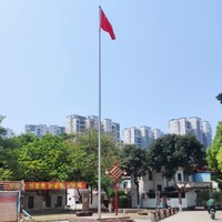 Mât de drapeau conique en acier inoxydable durable pour l'affichage extérieur des hôtels et des espaces commerciaux