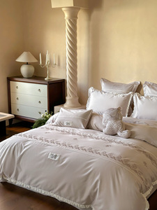 Biancheria da letto da sposa in pizzo tridimensionale fodera per federa da letto di prima scelta francese romantico - Product Image 2