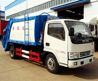 Compacteur de déchets manuel 4x2 de 5 à 10 tonnes, moteur diesel Euro 4, mécanisme de basculement en option, pompe à engrenages en carbone de 5 mètres cubes