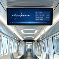 Pantalla Publicitaria de Barra Estirada de 29.4 Pulgadas, DC12-24V, 4G, Montaje en Techo, Pantalla de Información para Autobús Urbano, Tren, OEM Disponible