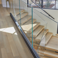 Accessoires de balustrade en aluminium semi-cerclé pour villa moderne personnalisée, profil en U pour balcon d'hôtel, noir mat