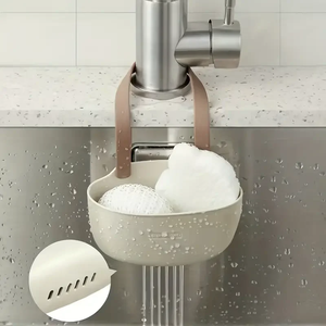 Cesta colgante para fregadero de cocina, organizador de jabón y esponja, soporte para toallas faciales, accesorios de almacenamiento para el hogar, baño y cocina - Product Image 1
