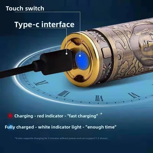 Tondeuses à <span class=keywords><strong>cheveux</strong></span> de salon à glisse fluide avec tête de coupe flottante pour un rasage uniforme, charge USB, utilisation domestique, affichage en anglais - Product Image 4