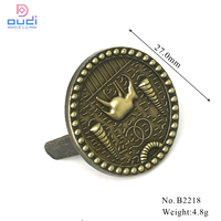 Emblem Logam Berlapis Emas untuk Tas Mewah, Lencana Merek Dekoratif untuk Tas Desainer