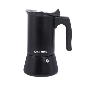 <span class=keywords><strong>Caffettiera</strong></span> <span class=keywords><strong>caffettiera</strong></span> in acciaio inox Moka <span class=keywords><strong>caffettiera</strong></span>-Design moderno, beccuccio facile da versare, impugnatura Stay-Cool, nero opaco - Product Image 1
