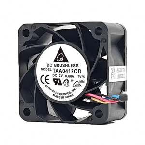 Ventilateur de refroidissement PWM à grand volume Delta TAA0412CD 4020 12V 0.6A 4CM d'origine. Delta TAA0412CD 4020 12V 0.6A 4CM d'origine - Product Image 1