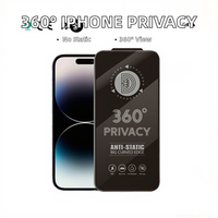 Protection d'écran en verre trempé OG Super D 360° anti-espion ESD 9H pour iPhone 17 Air 15 XS XR 11 12 13 14 Plus Pro