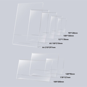 L loại <span class=keywords><strong>acrylic</strong></span> nhựa trang trí Bảng thẻ đứng hiển thị giá Máy tính để bàn dọc quảng cáo Bảng hiển thị A4 Bảng menu - Product Image 5