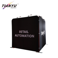 Stand d'exposition modulaire en aluminium 3x3 (10x10 pieds) avec mur de toile tendue portable et support de bannière pour salon professionnel