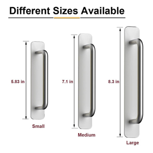 Self-Stick Instant Cabinet Drawer <strong>Door</strong> Adhesive Handles Aluminum Kitchen Cabinet Drawer Pull Handle with Adhesive Sticker - Product Image 2