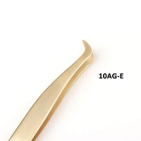 Pince à épiler pour cils DF 10A en acier inoxydable, outil de beauté de haute qualité, très vendu, en or avec logo personnalisé, prix de gros